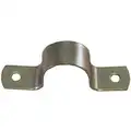 Heavy Duty Pipe Strap: 304 Stainless Steel, 2 1/2 in Pipe Size, 6 5/8 in Lg