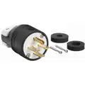 Hubbell Wiring Device-Kellems 30A Industrial Grade Straight Blade Plug, Black; NEMA Configuration: 15-30P