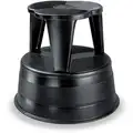 Cramer Steel Round Office Stool with 350 lb. Load Capacity, 14-1/2" H, Black