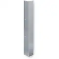 Corner Guard, Stainless Steel, 96" Height, 3" Width, 0.05" Thickness, Silver