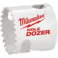 Milwaukee Bi-Metal Hole Saw for Metal; 1-5/8" Cut Depth, 2-1/2" Dia., 4/5 TPI