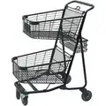 29"L x 22-1/4"W x 41-1/4"H 2-Tier Shopping Cart, 300 lb. Load Capacity