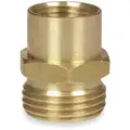 Westward Garden Hose Adapter: 1/2 in x 3/4 in Fitting Size, Female x Male, Rigid, 33 mm Overall Lg