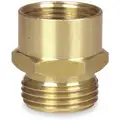 Westward Garden Hose Adapter: 3/4 in x 3/4 in Fitting Size, Female x Male, Rigid, 33 mm Overall Lg