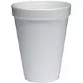 Dart Disposable Cold/Hot Cup: Foam, Uncoated/Unlined, 12 oz Capacity, Patternless, White, 1,000 PK
