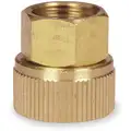 Westward Brass Hose To Pipe Adapter, 3/4" FGHT x 1/2" FNPT Connection