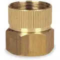 Westward Brass Hose To Pipe Adapter, 3/4" FGHT x 3/4" FNPT Connection