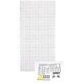 Tempered Wood Pegboard Hardwood Pegboard Panel Kit with 25 lb. Load Capacity, 48"H x 24"W, White, 1 EA