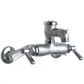 Straight Service Sink Faucet: Chicago Faucets, Chrome Finish, 12 gpm Flow Rate, 2 3/8 in Spout Lg