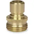 Westward Garden Hose Adapter, Fitting Material Brass x Brass, Fitting Size 5/8" x 5/8 in