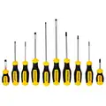 Screwdriver Set: 10 Pieces, Phillips / Slotted Tip, #0 / #1/1/4 in / 1/8 in / #2/3/16 in Tip Size