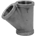 Wye: Malleable Iron, 1 1/4 in x 1 1/4 in x 1 1/4 in Pipe Size