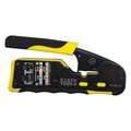 Klein Tools Ratchet Crimper: For Voice and Data Cable, Uninsulated, CAT3/CAT5e/CAT6/6A Capacity