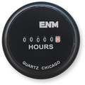 ENM Hour Meter, 120 to 240VAC Operating Voltage, Number of Digits: 6, Round Bezel Face Shape