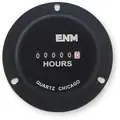 ENM Hour Meter, 115/230VAC Operating Voltage, Number of Digits: 6, Round Bezel Face Shape