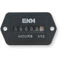 ENM Hour Meter, Electromechanical, Hours/Tenths Display Units, Number of Digits 6, Rectangular