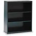 34-1/2" x 13-1/2" x 40" Stationary Bookcase with 3 Shelves, Black