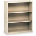 34-1/2" x 13-1/2" x 40" Stationary Bookcase with 3 Shelves, Champ/Putty