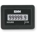 ENM Hour Meter, 120VAC Operating Voltage, Number of Digits: 6, Rectangular Bezel Face Shape