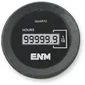 ENM Hour Meter, 120VAC Operating Voltage, Number of Digits: 6, Round Bezel Face Shape