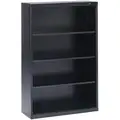 Tennsco 34-1/2" x 13-1/2" x 52" Stationary Bookcase with 4 Shelves, Black