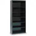 Tennsco 34-1/2" x 13-1/2" x 78" Stationary Bookcase with 6 Shelves, Black