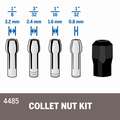 Dremel Quick Change Collet Nut Set: 1/8 in, 3/32 in, 1/16 in, 1/32 in Collets & Collet Nut