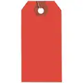 Blank Shipping Tag: #5, 4 3/4 in Tag Ht, 2 3/8 in Tag Wd, 13 Points, Fluorescent Red, 1,000 PK
