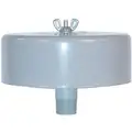 Filter Silencer: 3/4 in (M)NPT Inlet Size, 25 cfm, 4 in Overall Ht, 6 in Outside Dia