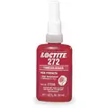 Loctite High-Strength Threadlocker: 272, Red, High-Temp and Oil Tolerant, 1.69 fl oz, Bottle, 1 EA