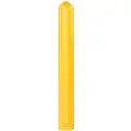 56" High Density Polyethylene, Smooth Bollard Cover for 4" dia. Post; Yellow