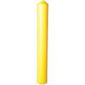 56" High Density Polyethylene, Smooth Bollard Cover for 6" dia. Post; Yellow