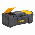 Stanley Plastic Portable Tool Box, 6-3/8"H x 15-1/2"W x 8-3/4"D, 742 cu.", Black