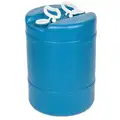 Transport Drum: Polyethylene, 15 gal, Unlined/No Interior Coating, Blue / Blue