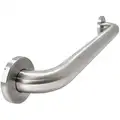 Length 24", Smooth, Stainless Steel, Grab Bar, Silver