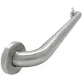 Length 42", Smooth, Stainless Steel, Grab Bar, Silver