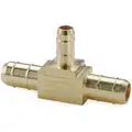 Brass, Barbed x Barbed x Barbed Tee, For 3/8 in. x 3/8 in. x 1/4 in. Tube ID