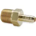 Barbed Male Connector, Brass, 3/8" Barb Size