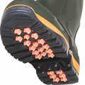 K-10 Traction Device: Mid-Sole Footwear Coverage, Rubber, Stud, Strap-On Traction Attachment, 1 PR