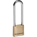 Sesamee Combination Padlock, Resettable Bottom-Dial Location, 4" Shackle Height