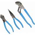 Channellock Steel Plier Sets, ESD Safe: No, Number of Pieces: 3, Dipped Handle, Spring Return: No