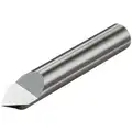 Engraving Tool: Single End, Carbide, Bright (Uncoated), .004 in Tip Dia., 1/2 in Lg of Cut