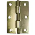 3" x 2" Butt Hinge with Brass Finish, Full Surface Mounting, Square Corners