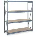 Lyon 4 Shelf, Starter Bulk Storage Rack; 3300 lb. Shelf Weight Capacity, 24" D x 96" H x 48" W, Particle Board Decking