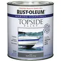 Rust-Oleum Battleship Gray Topside Paint, Gloss Finish, 100 sq. ft./gal. Coverage, Size: 1 qt.