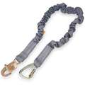 Stretchable, Tie Back Shock-Absorbing Lanyard, Number of Legs: 1, Working Length: 6 ft.