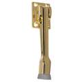 Lever Door Holder: Brass, Zinc, 5 in Projection, 1 7/16 in Wd, Door-Mount
