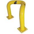 Safety Yellow, Steel, Corner Guard, Floor Mounted Guard Rail Mounting Style, 2 ft Overall Length