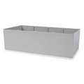Bin Cup: 6 1/8" x 12", 3 3/4" Overall Ht, Gray
