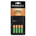 Duracell Battery Charger; Charges Up To (4) AAA or AA with Battery Recharge Time of 1 to 2-1/2 hr.